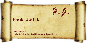 Hauk Judit névjegykártya